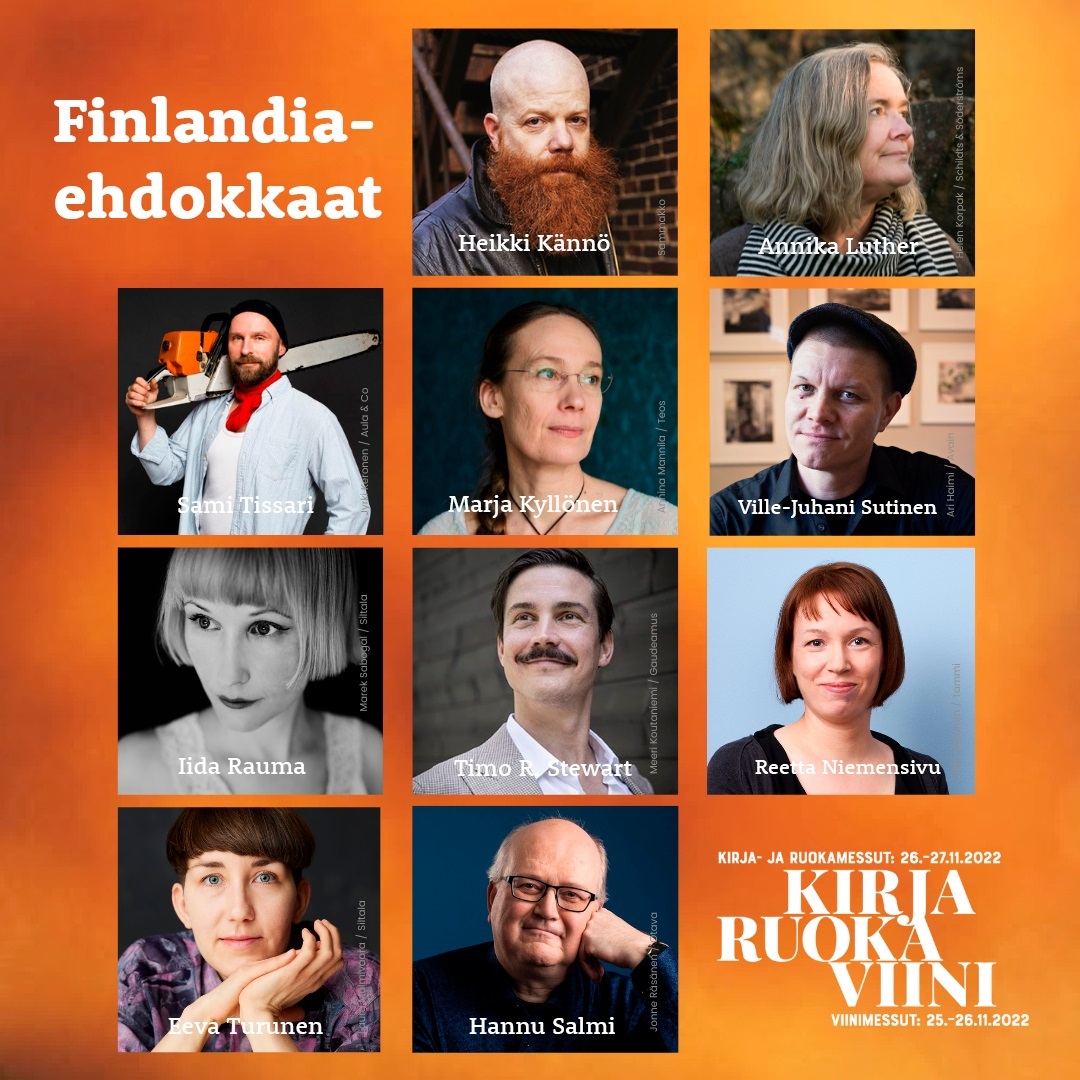 Jyväskylän Kirjamessuille saapuu loistelias joukko  Finlandia-palkintoehdokkaita - Paviljonki